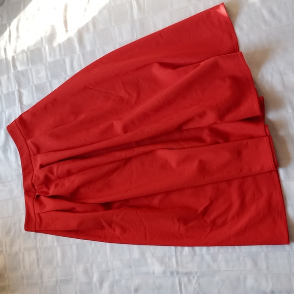 M & S collection Orange flow A-line Midi Skirt - Picture 8 of 9